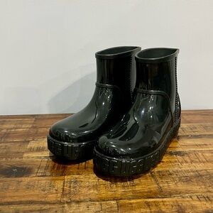 Ugg Drizlita Black Glossy Rain Boots